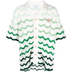 Casablanca Gradient Wave Crochet shirt